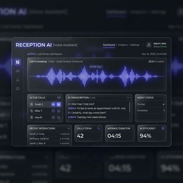 AI Voice Dashboard Mockup